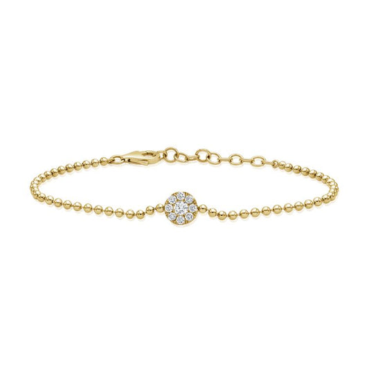 Floral Diamond Beaded Bracelet
