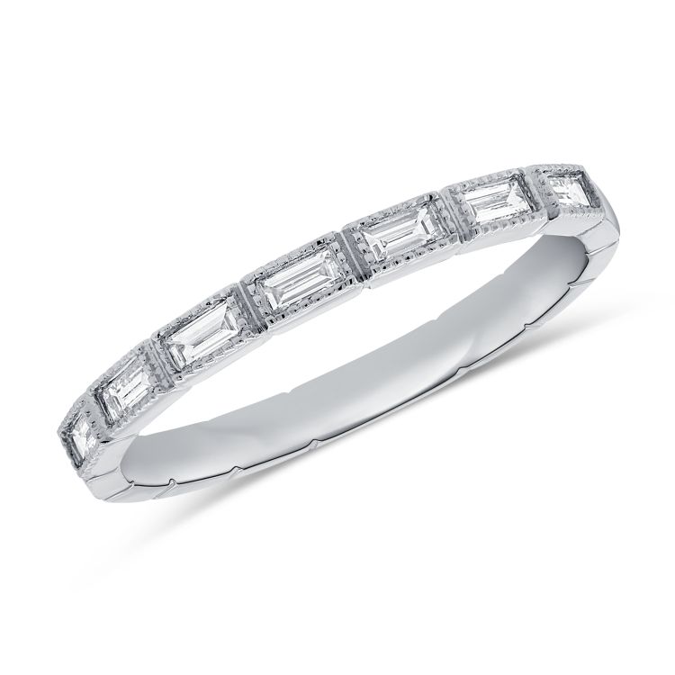 Horizontal Set Diamond Ring