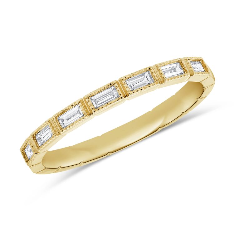 Horizontal Set Diamond Ring