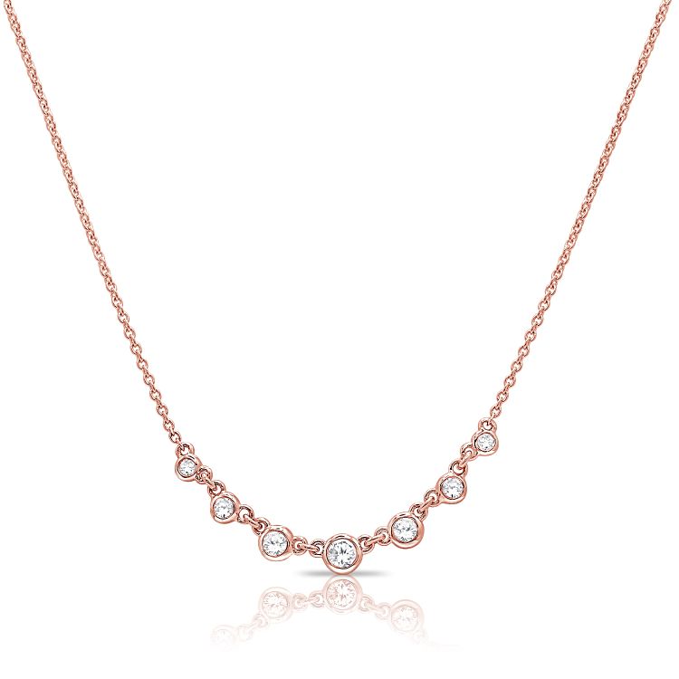 Collier station diamant rond