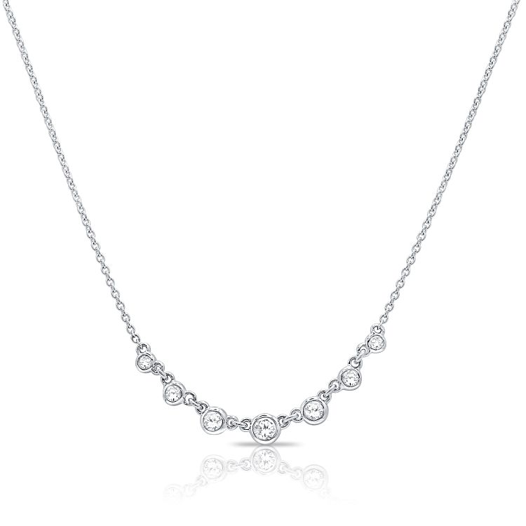 Collier station diamant rond