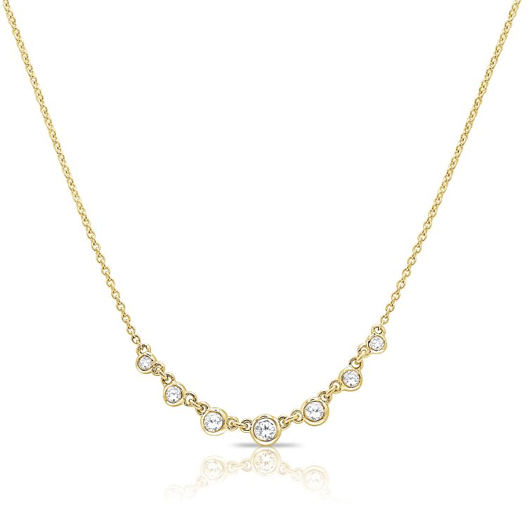 Collier station diamant rond