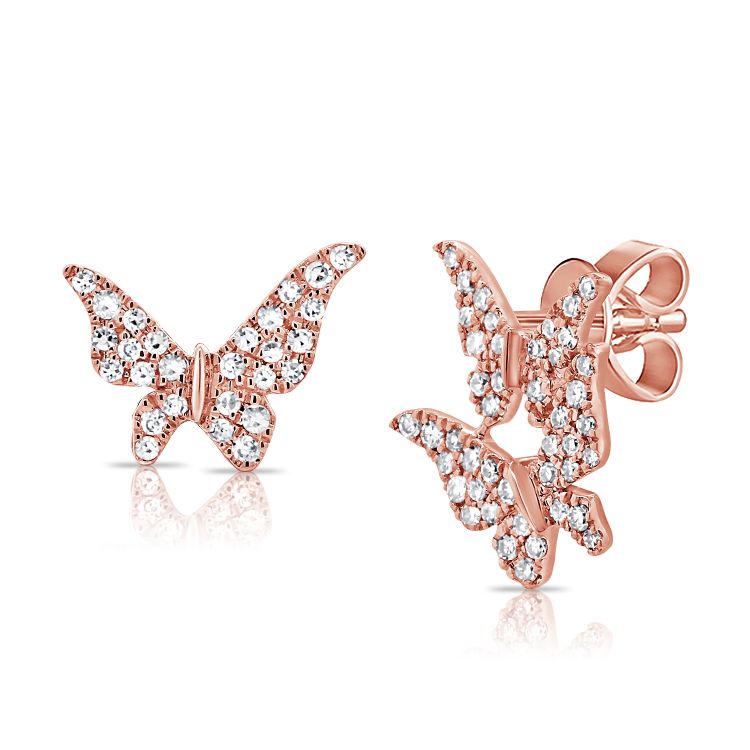 Two Plus One Butterfly Studs