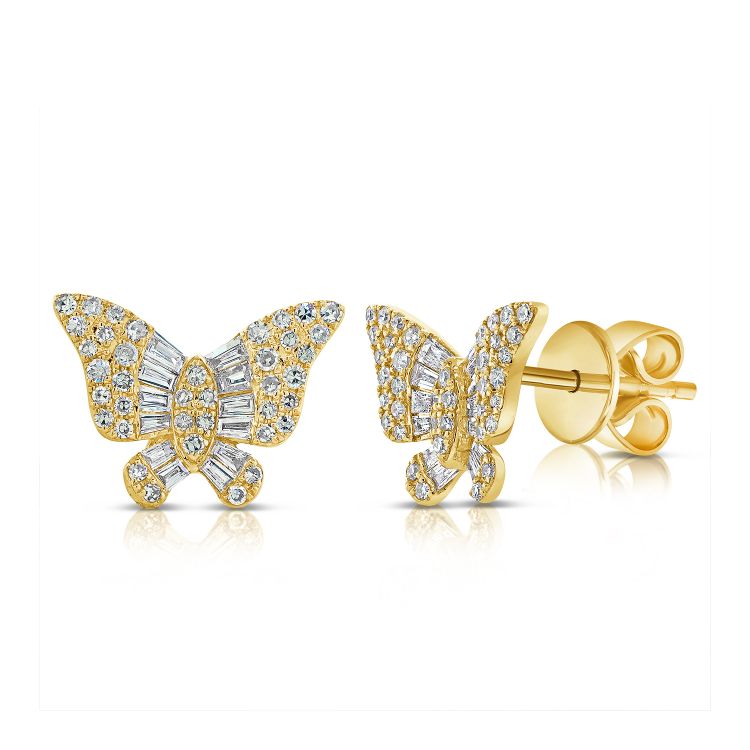 Whimsy Diamond Butterfly Studs