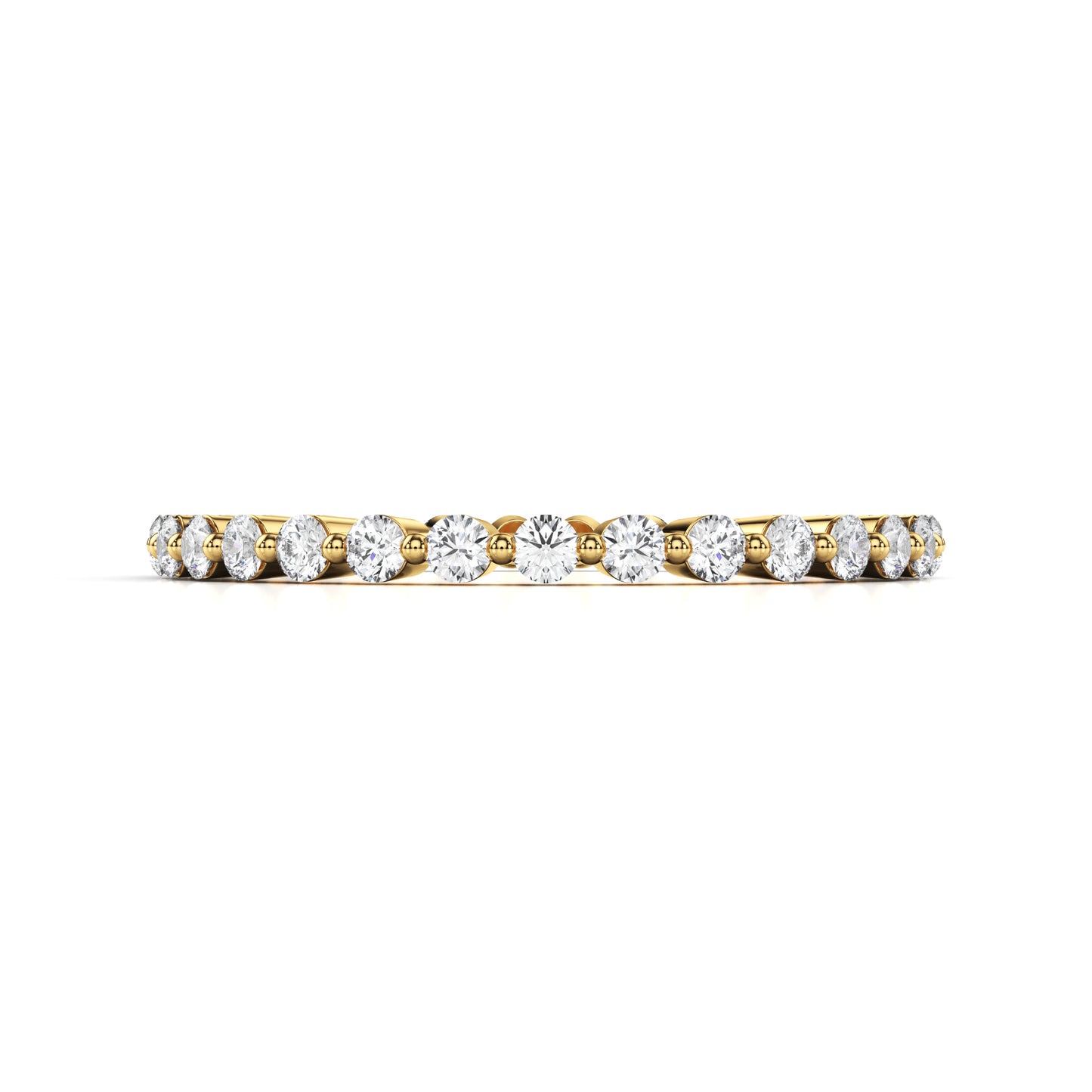 Jonc d'éternité à une griffe en diamant