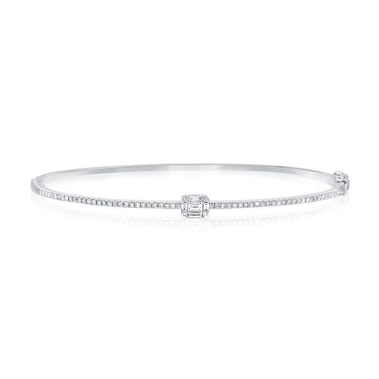 Baguette Diamond Stackable Bangle