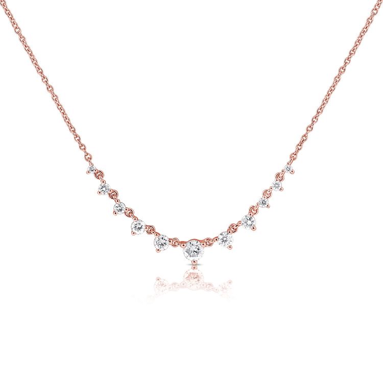 Multi Diamond Station Necklace