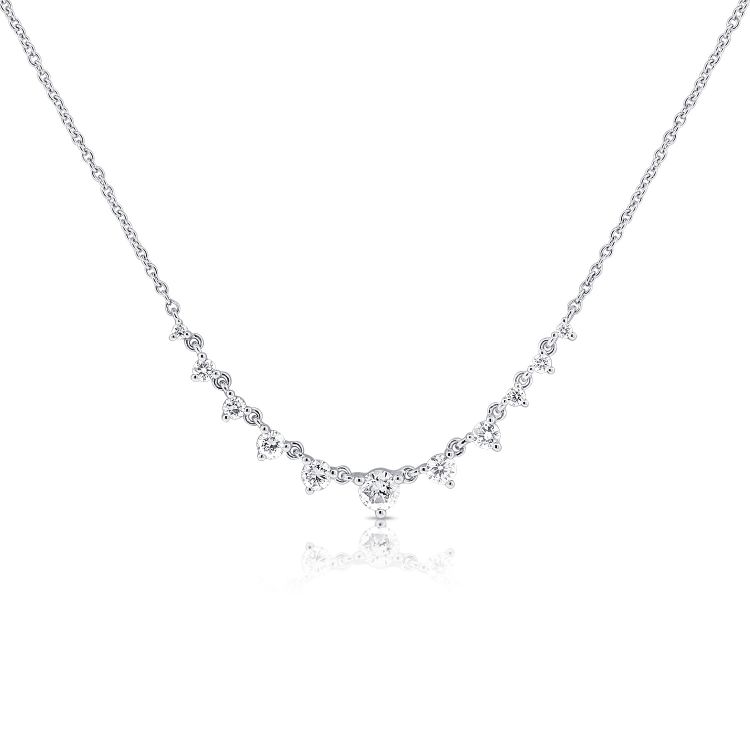 Multi Diamond Station Necklace
