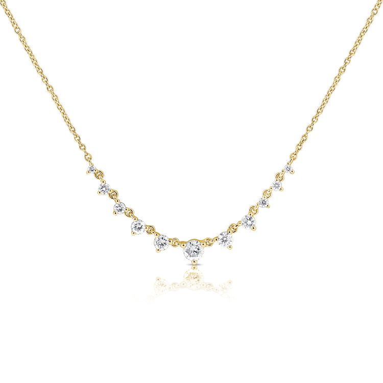 Multi Diamond Station Necklace