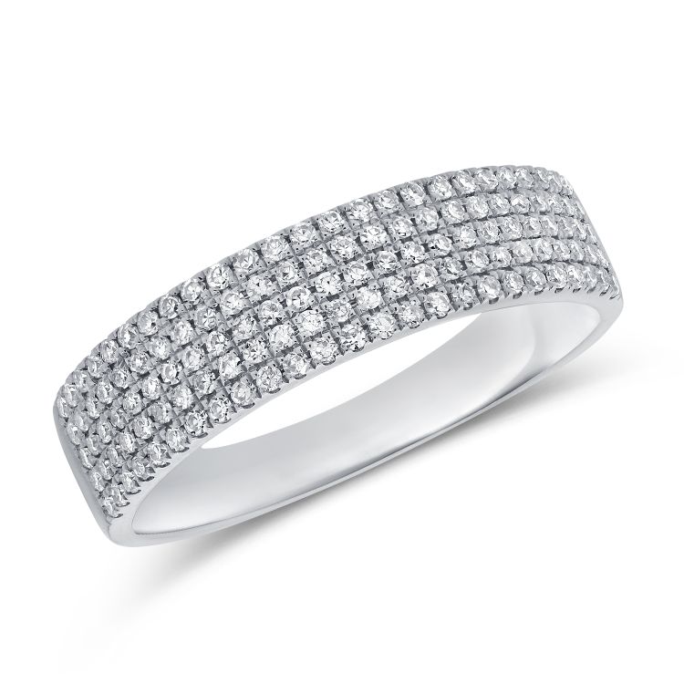 Five Row Lab Diamond Pavé Ring