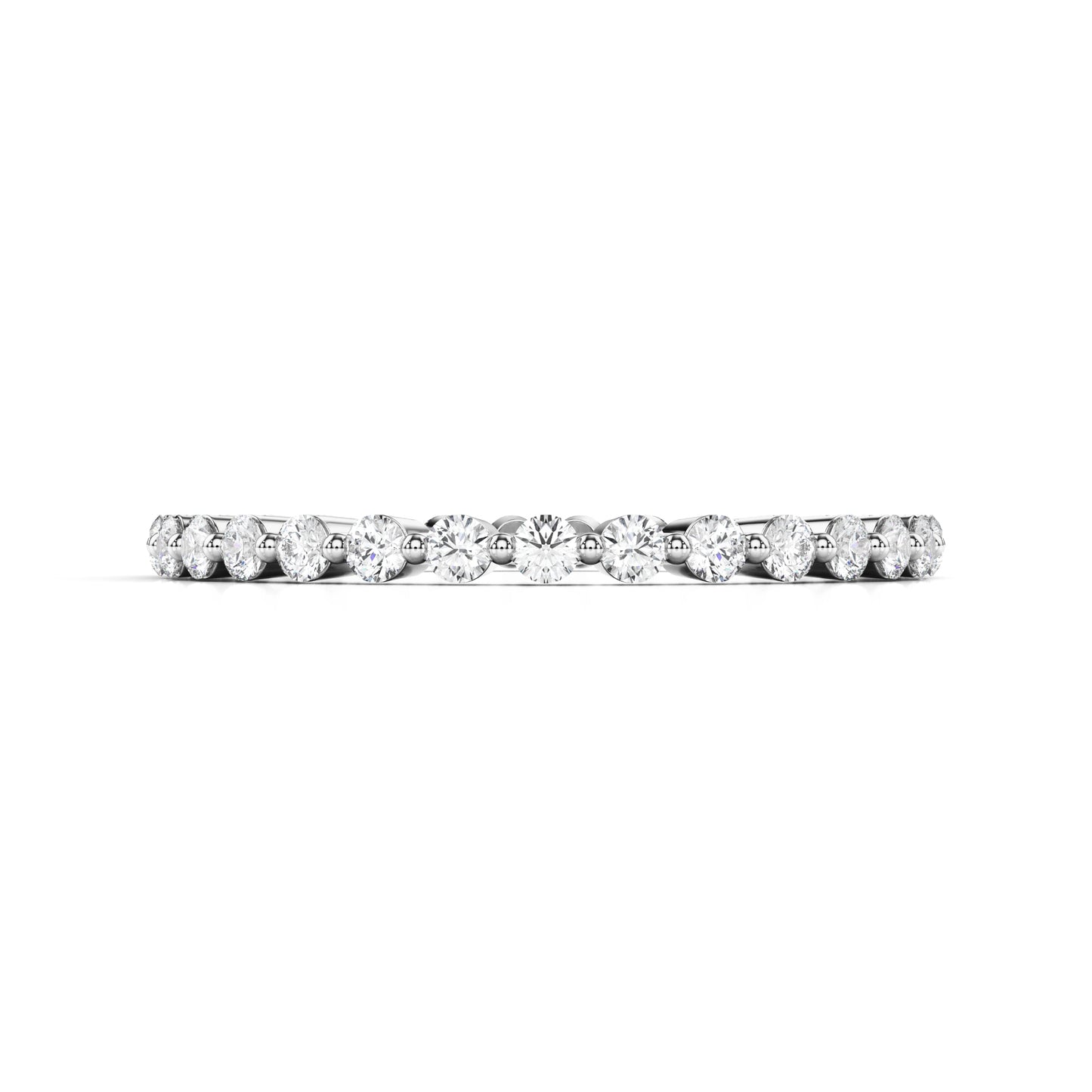 Diamond Single Prong Eternity Band