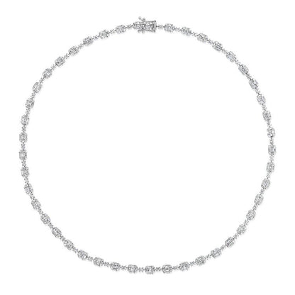 Baguette Diamond Tennis Necklace