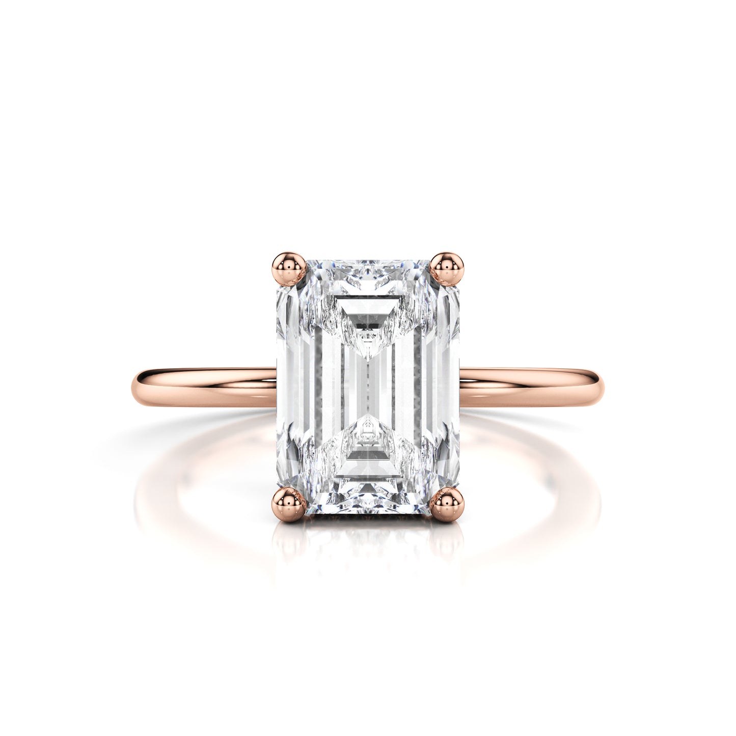 Lab Diamond Emerald Engagement Ring