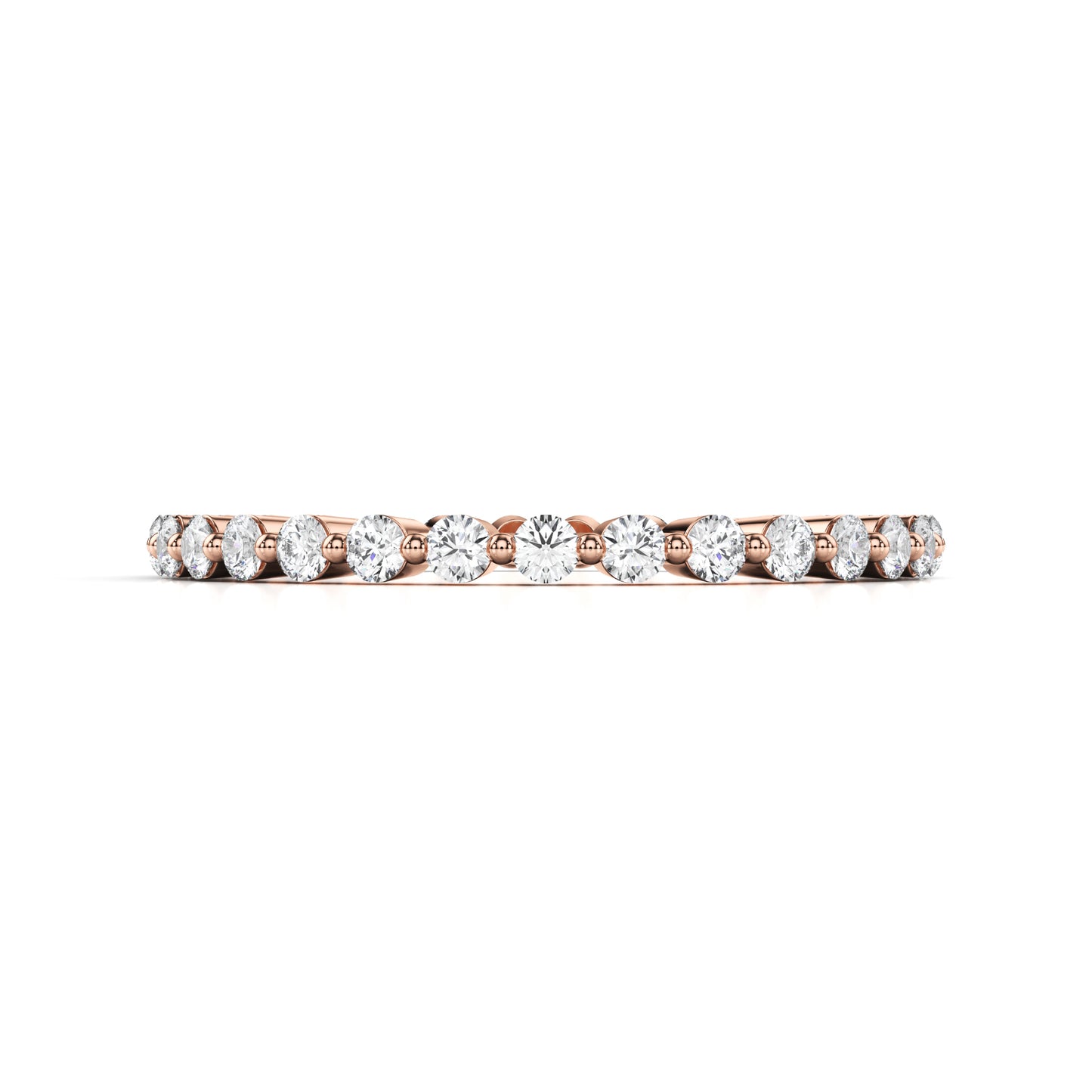 Diamond Single Prong Eternity Band