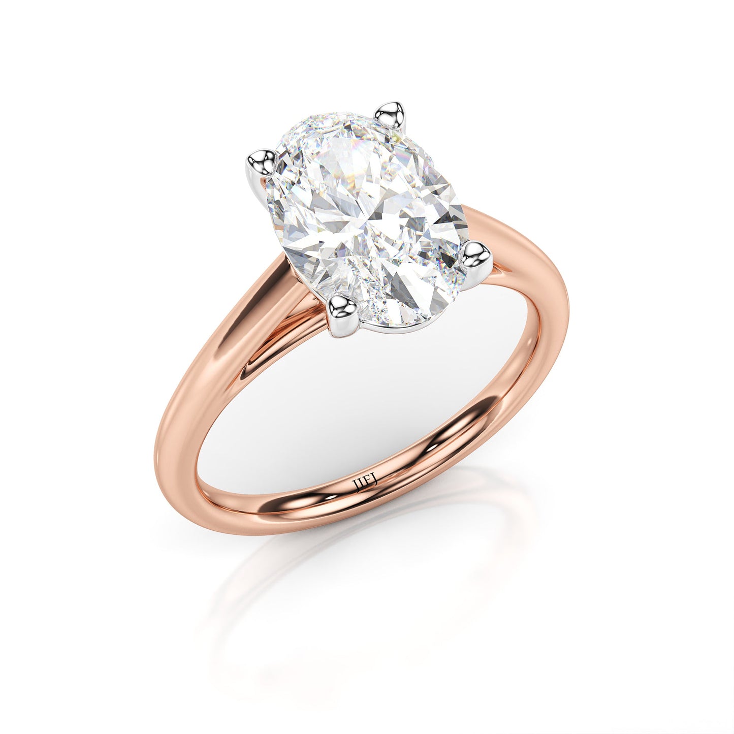 Lab Diamond Oval Engagement Ring