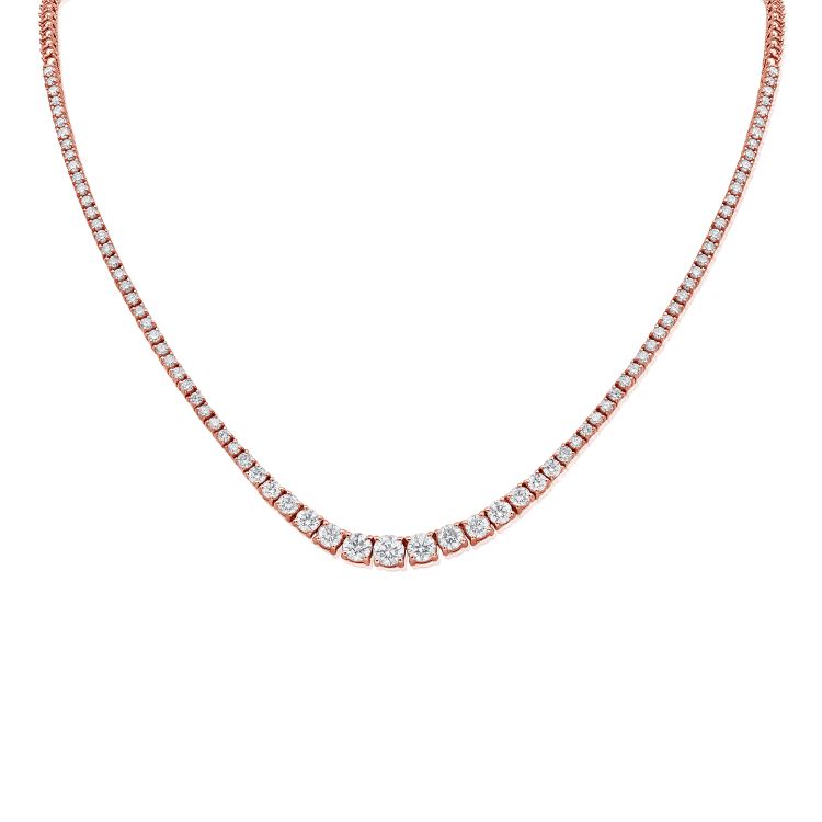 Collier de tennis demi gradué Diamant Lab