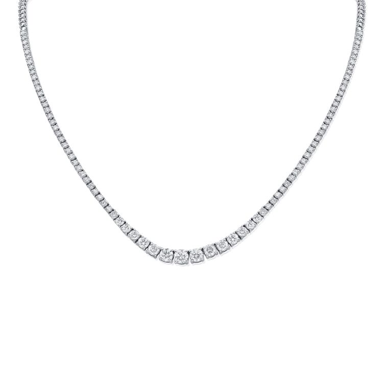 Collier de tennis demi gradué Diamant Lab