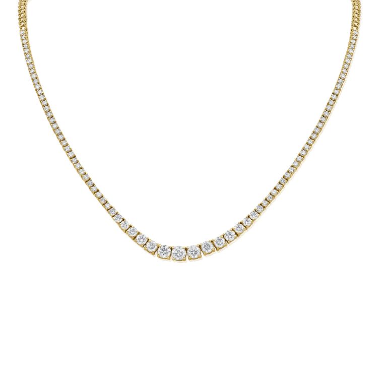Collier de tennis demi gradué Diamant Lab
