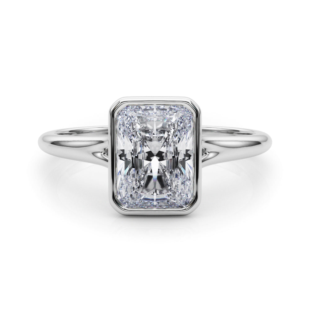 Radiant Cut Bezel Engagement Ring