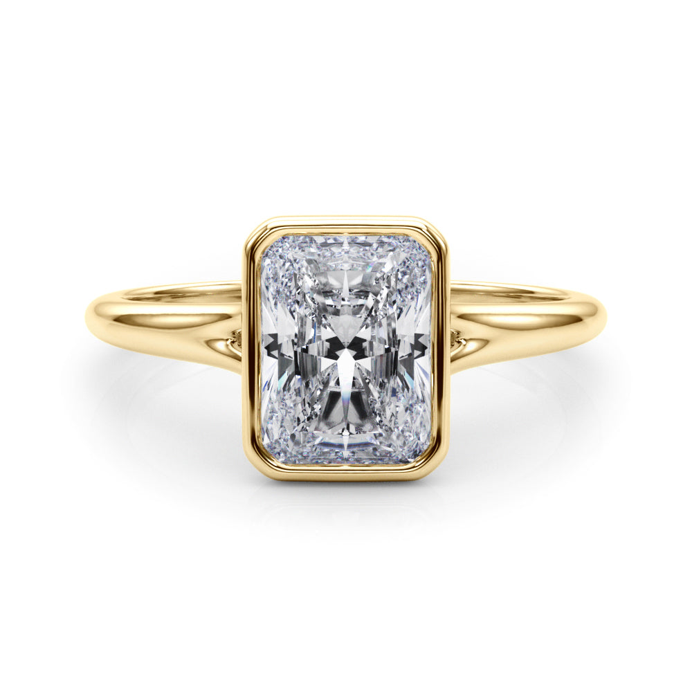 Radiant Cut Bezel Engagement Ring