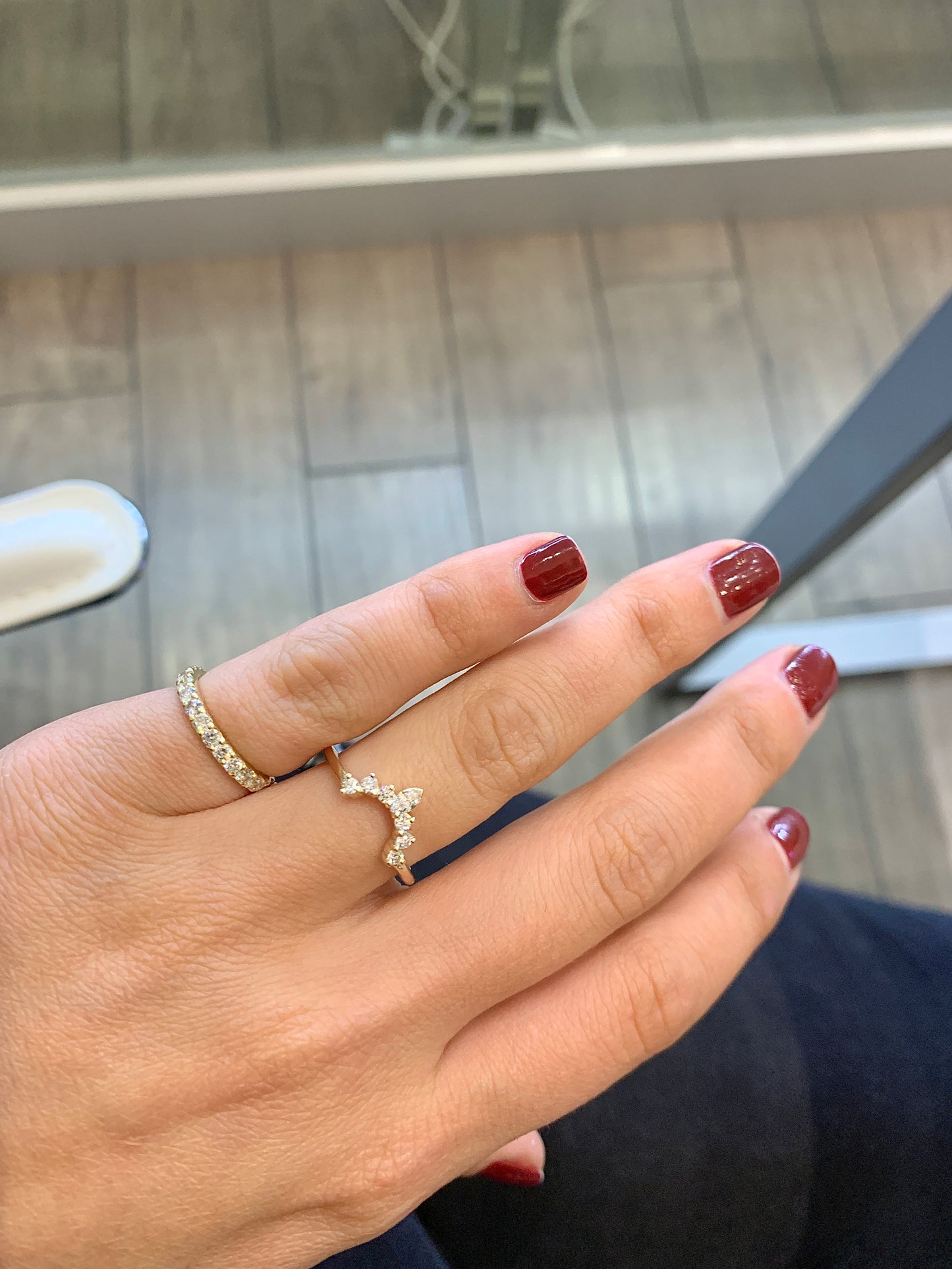 Crown Curved Round & Marquise Diamond Eternity Band