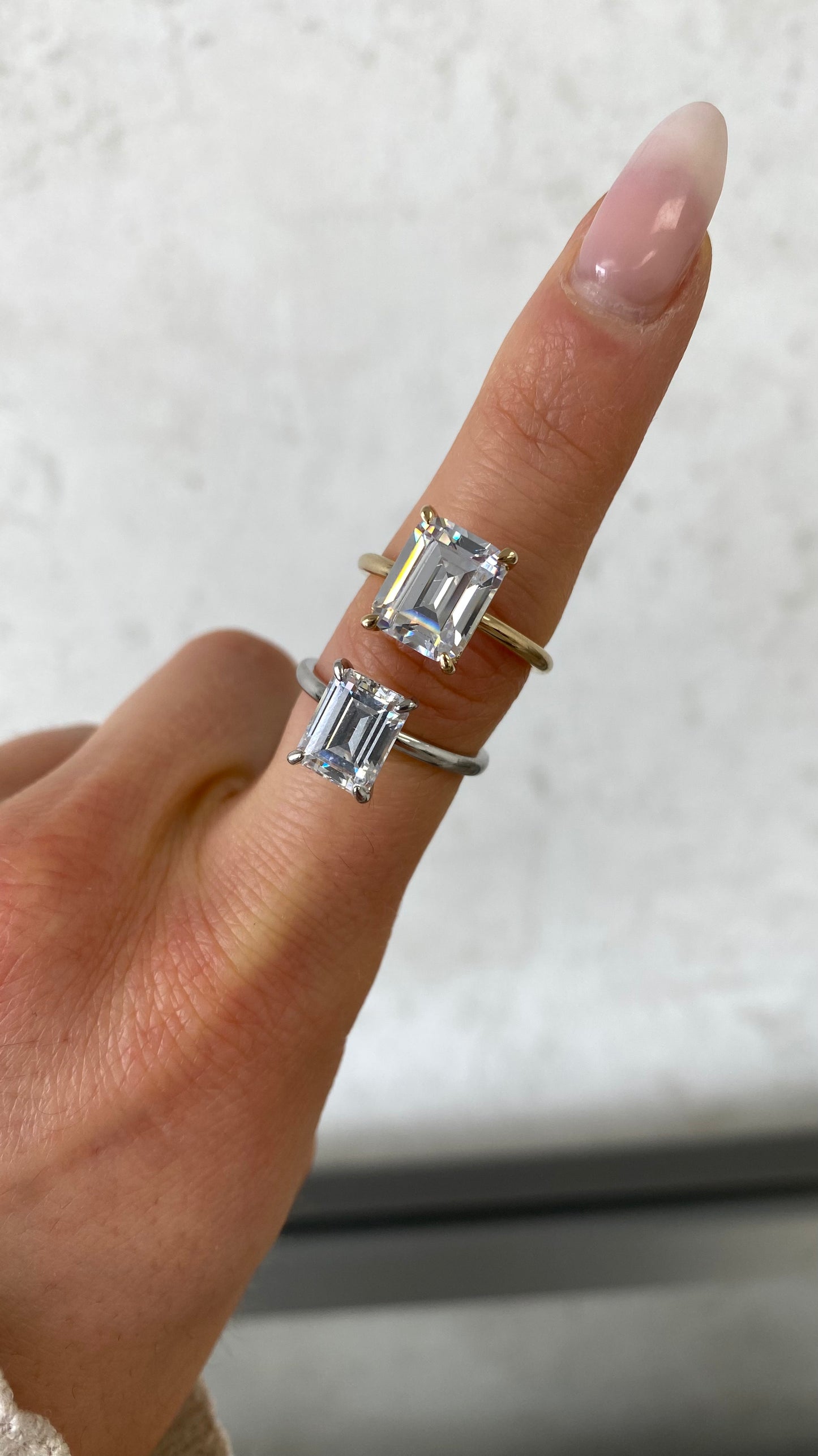 Lab Diamond Emerald Engagement Ring