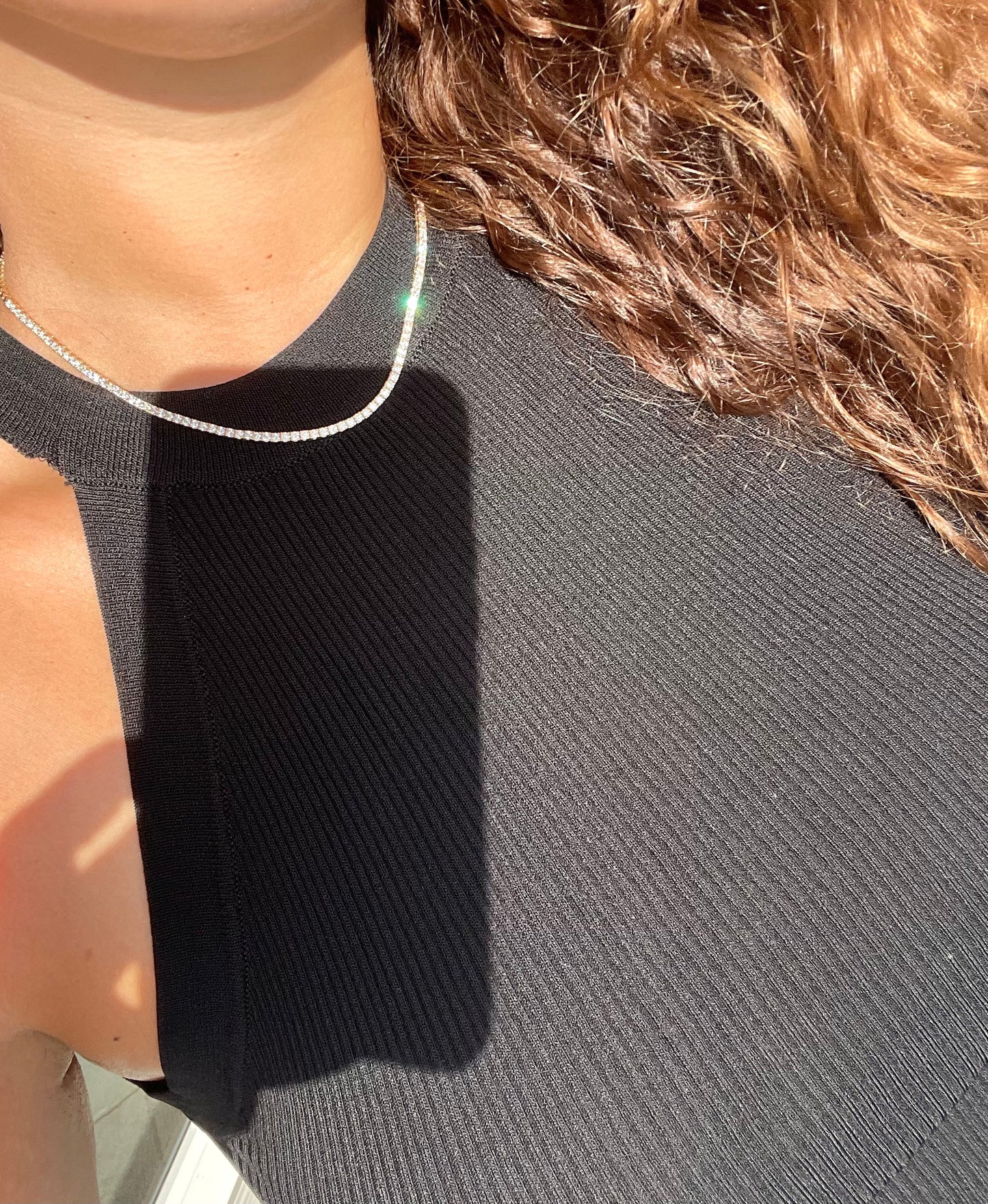 Collier de tennis en diamant de laboratoire