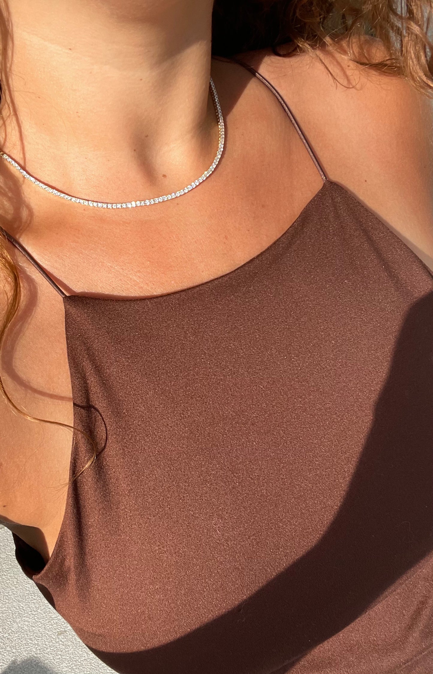 Collier de tennis en diamant de laboratoire