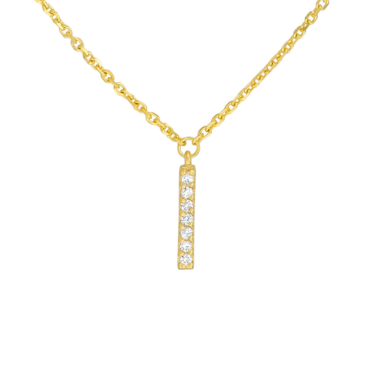 Double Diamond Bar Necklace