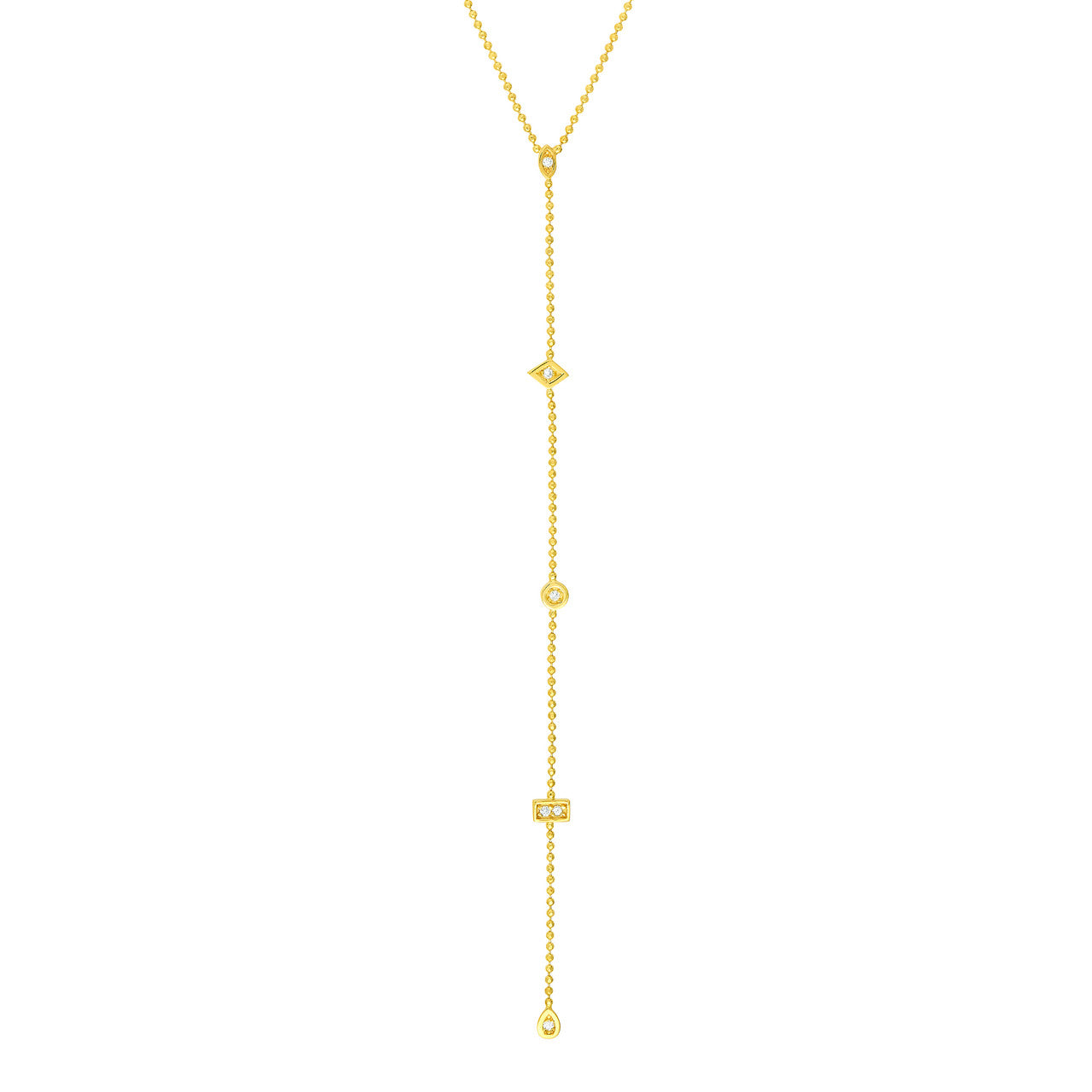 Mixed Diamond Toilette Lariat