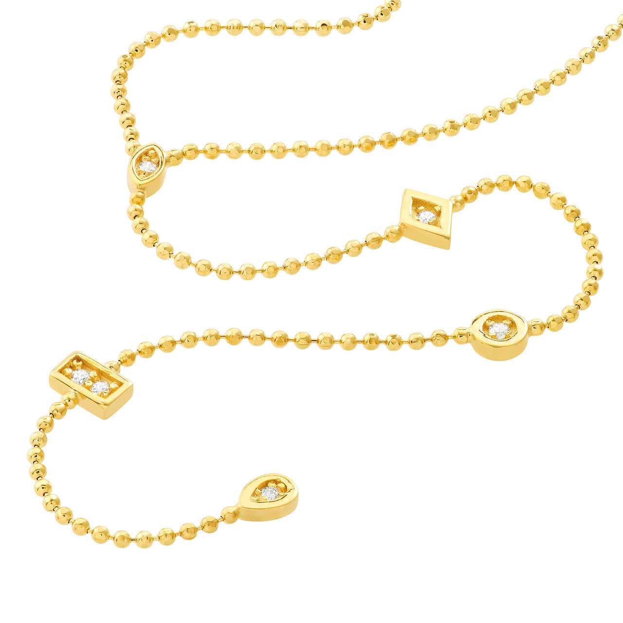 Mixed Diamond Toilette Lariat