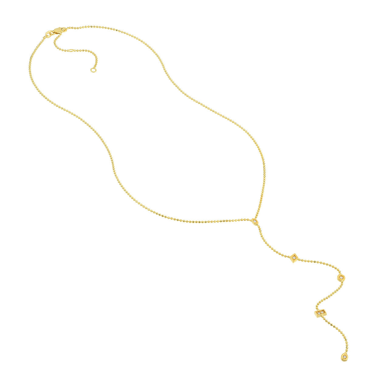 Mixed Diamond Toilette Lariat