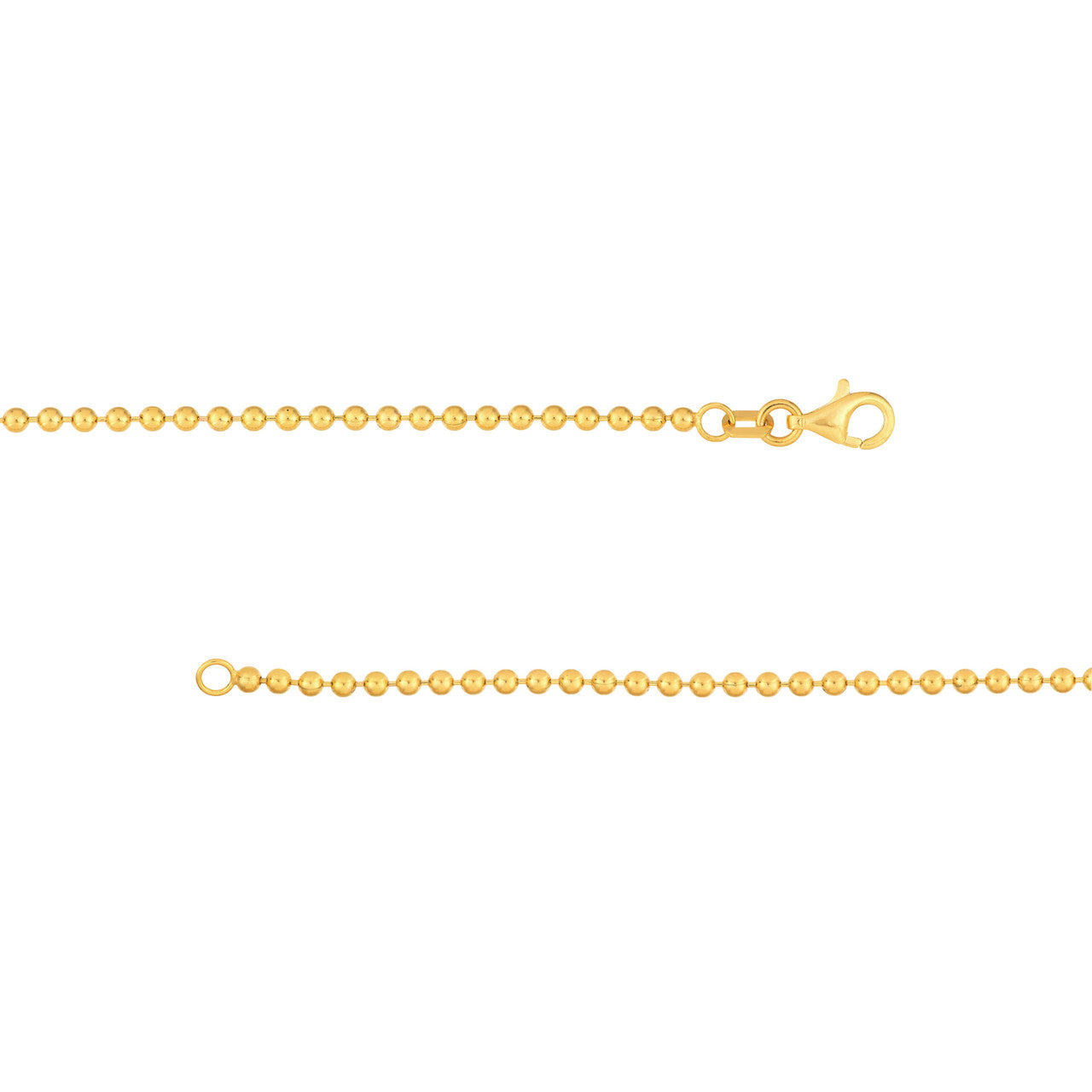 Bracelet chaîne en perles avec breloque cœur