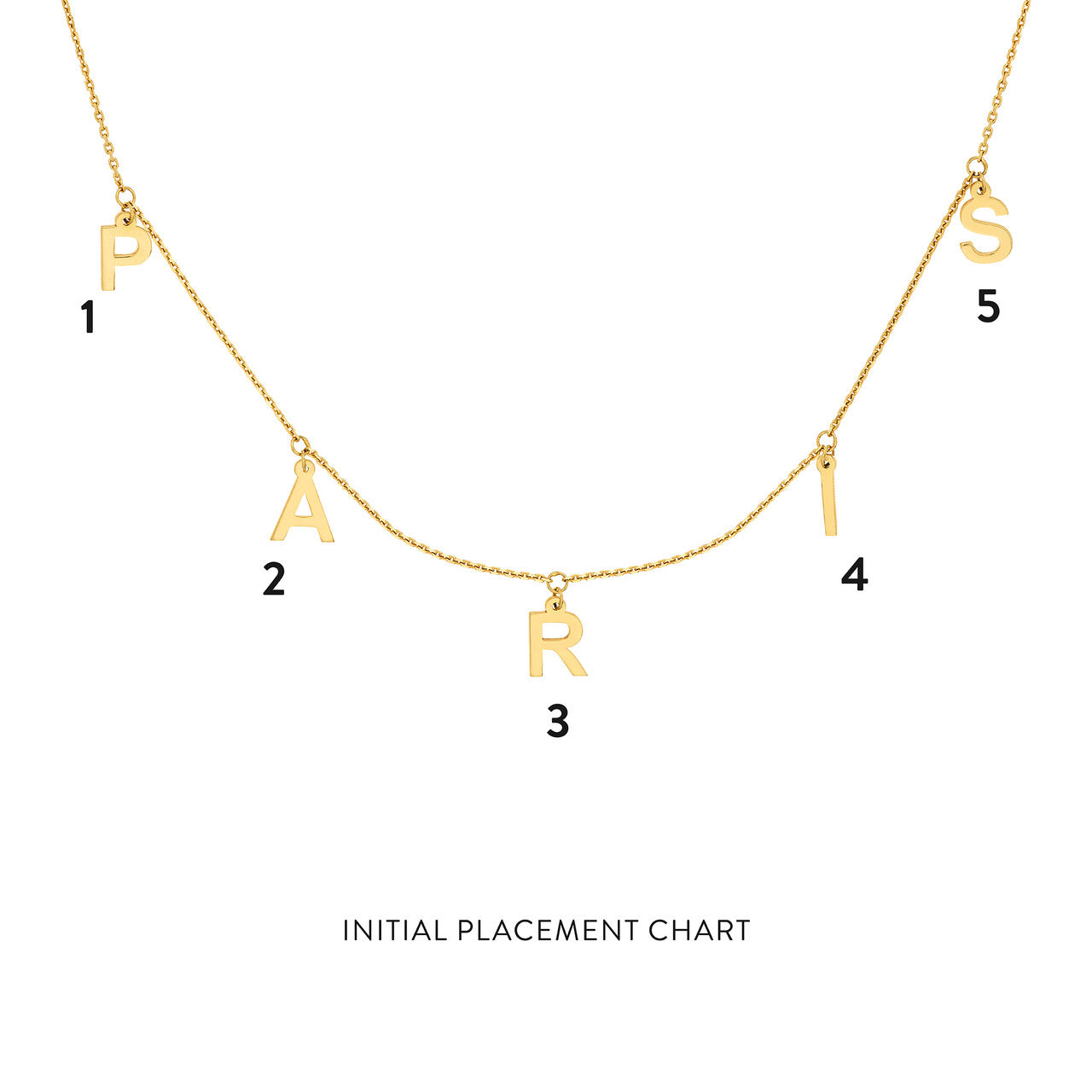 Collier Station Initiales Pendantes