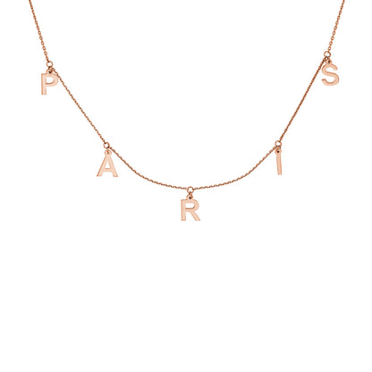 Dangling Initials Station Necklace