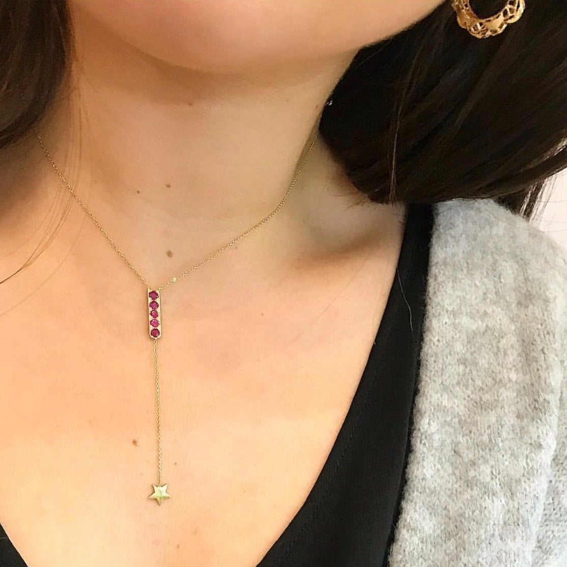 Single Star Ruby Lariat