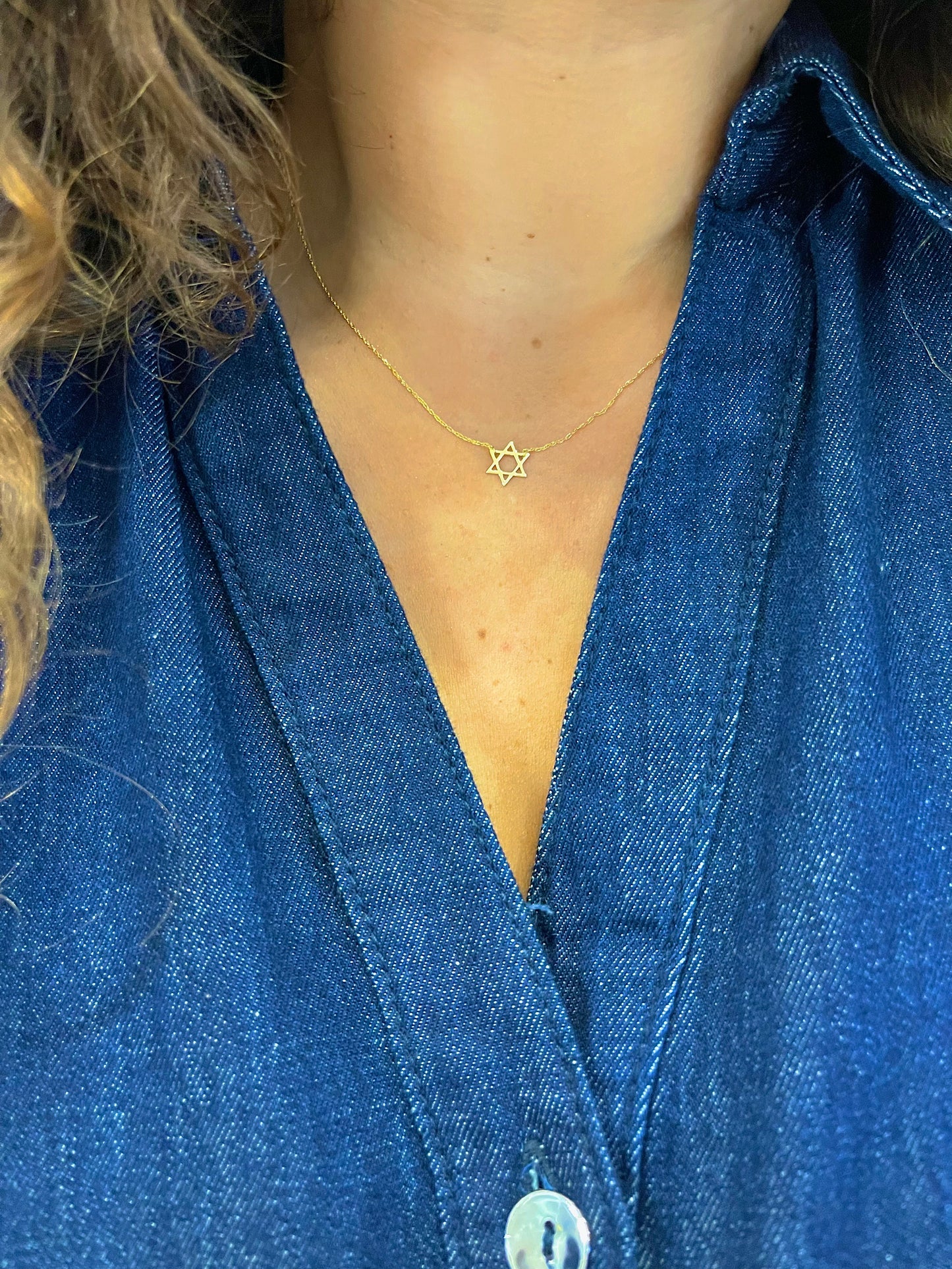 Collier triangle de diamants pendants