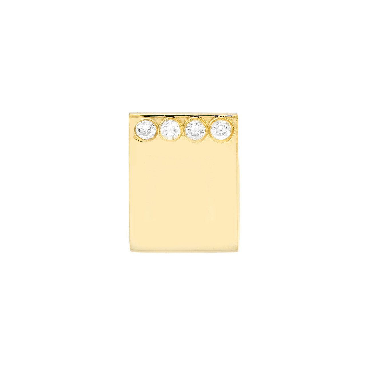 Flushed Diamond J-Huggie Earrings