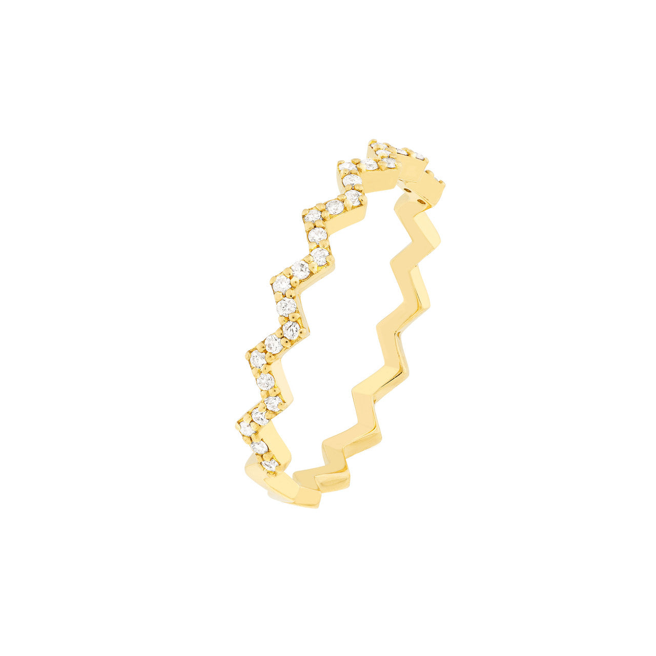 Diamond Zig Zag Ring