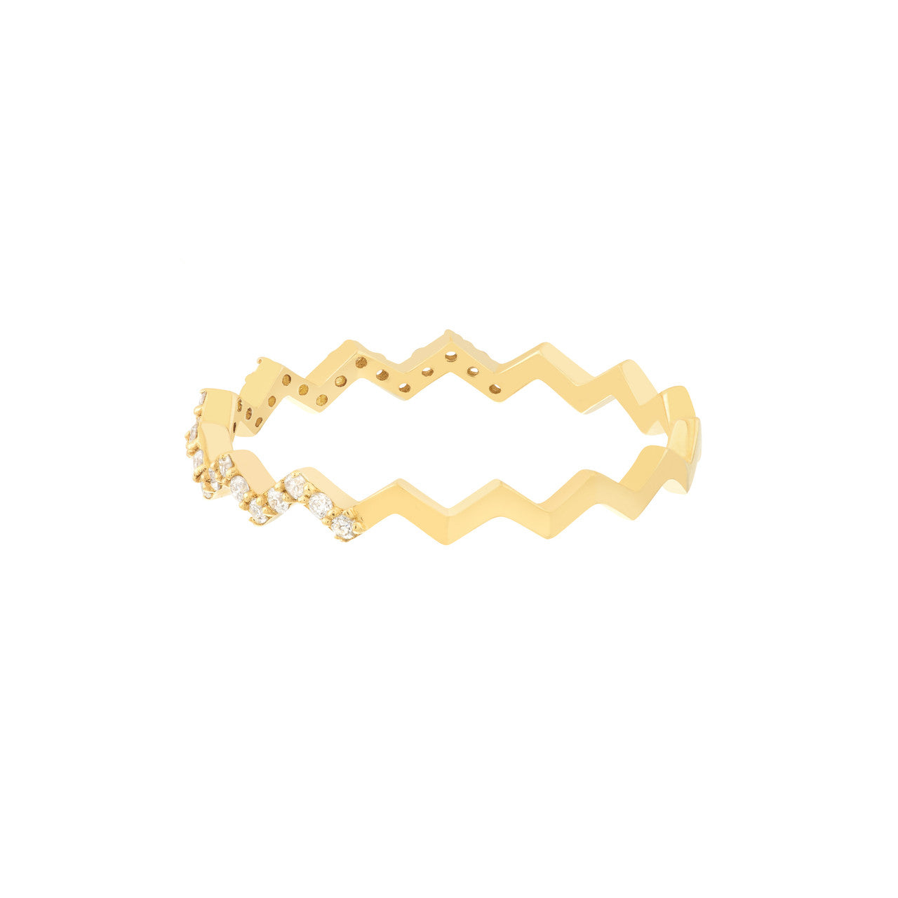 Diamond Zig Zag Ring