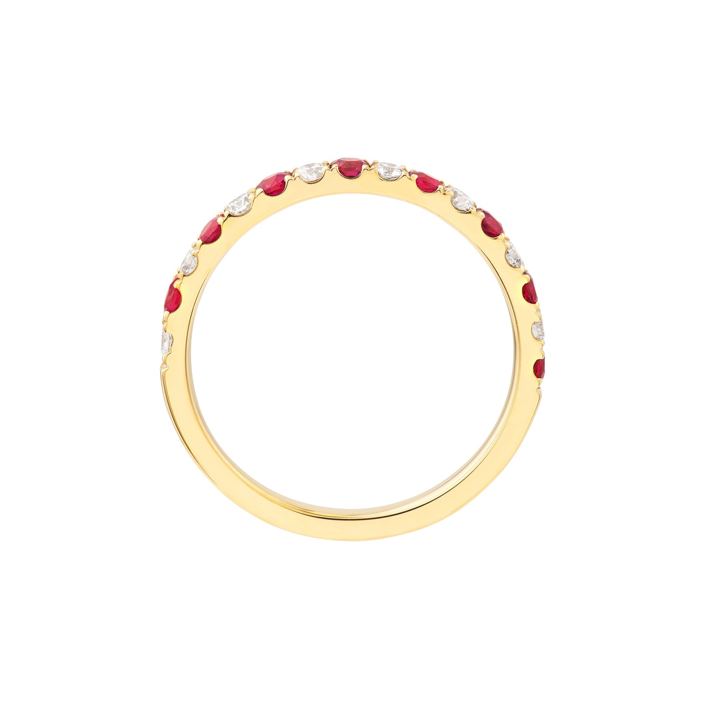 Halfway Ruby & Diamond Band