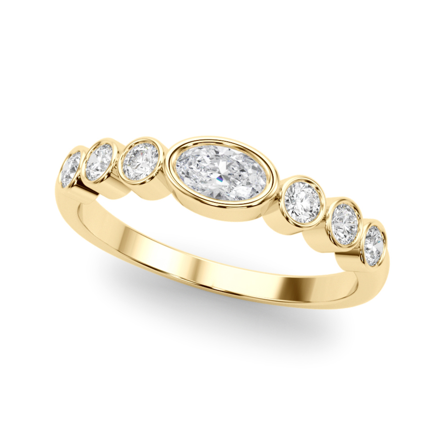 Lab Diamond Bezel Eternity Band