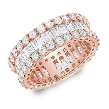 Baguette & Round Cigar Eternity Band
