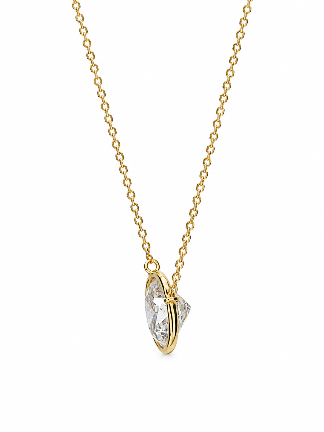 Collier triangle de diamants pendants
