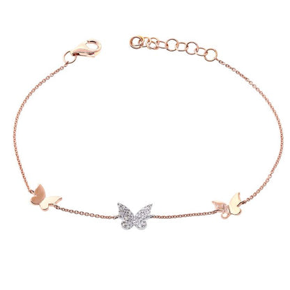 Diamond Butterfly Chain Bracelet