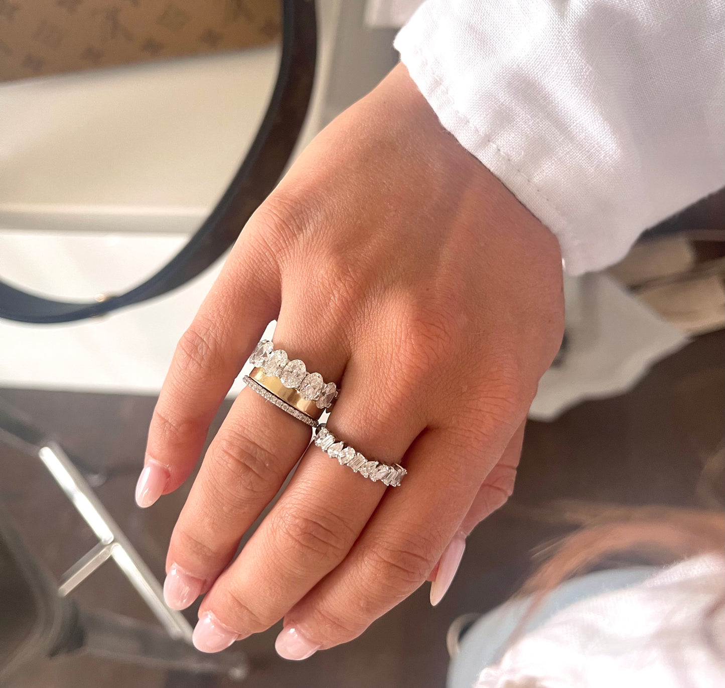 Oval Diamond Eternity Band