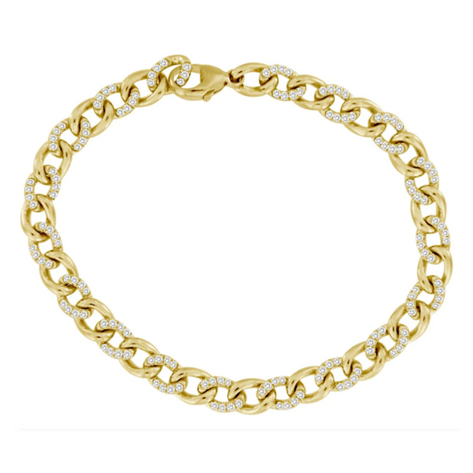 Diamond Pavé Cuban Link Bracelet