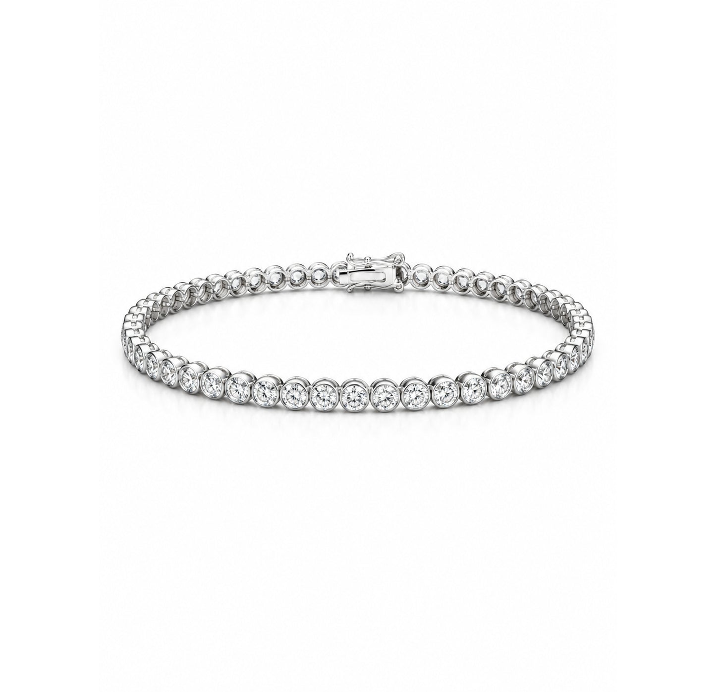 Semi Bezel Lab Diamond Tennis Bracelet