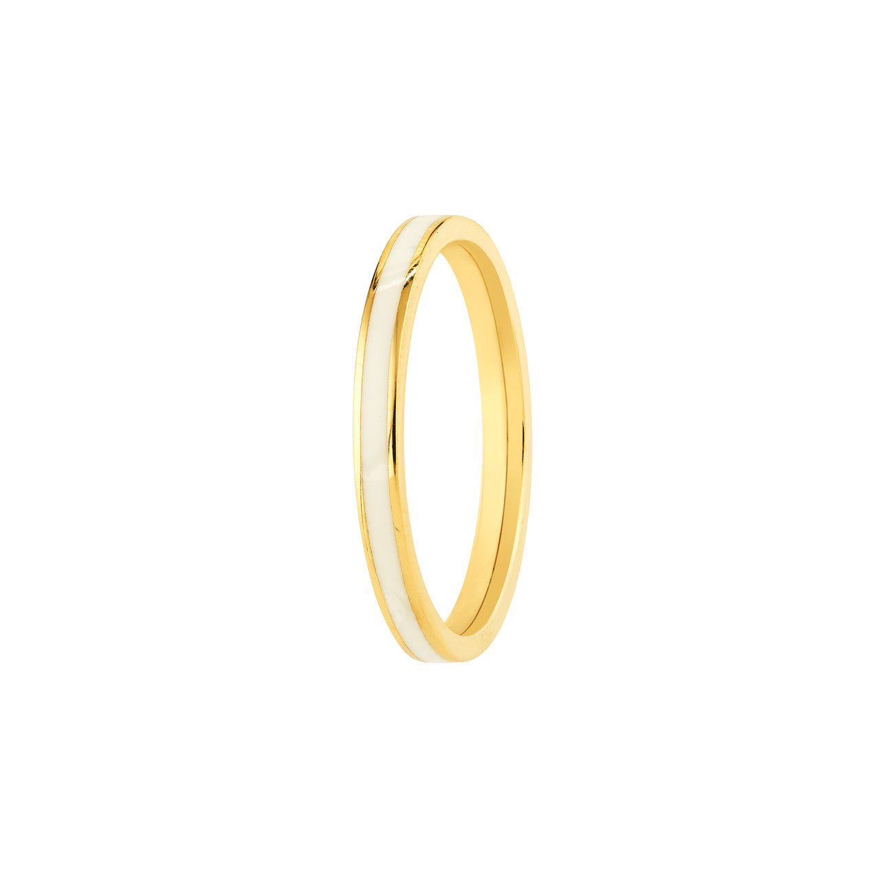 Bague en émail blanc