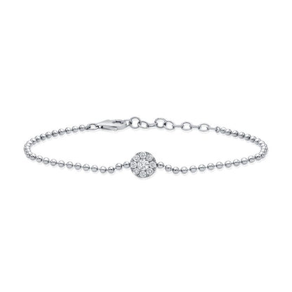 Bracelet perlé à diamants floraux
